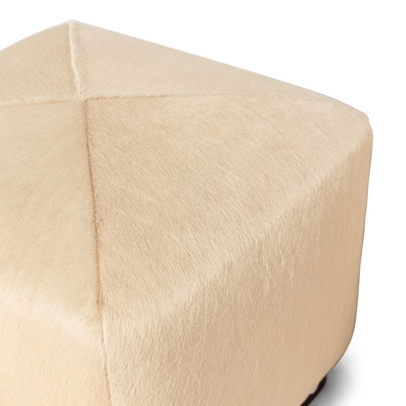 A Pair of Contemporary Haircalf Upholstered Stools - 2