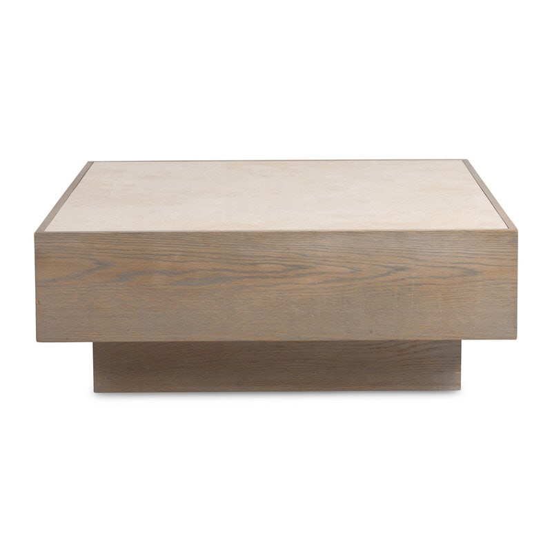 A Contemporary Cerused Oak and Travertine Low Table (1 of 13)