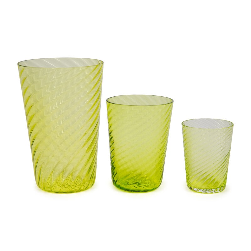 A Group of Green Glass Drinkware - 2