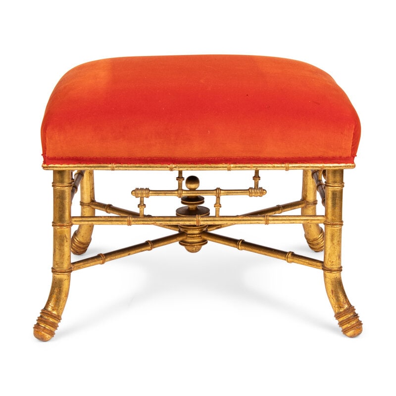 A French Giltwood Faux Bamboo Stool (1 of 13)
