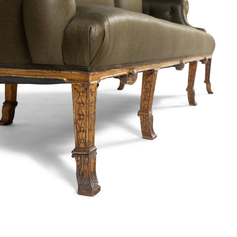 A George III Style Giltwood Sofa - 4