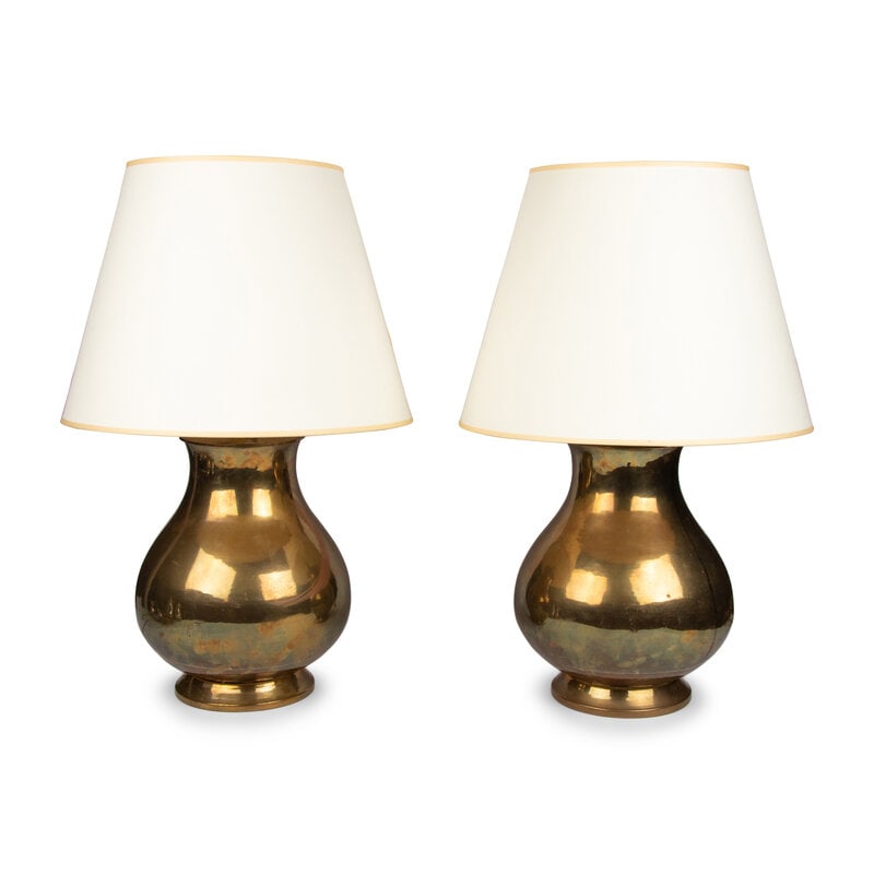 A Pair of Brass Table Lamps  (1 of 13)