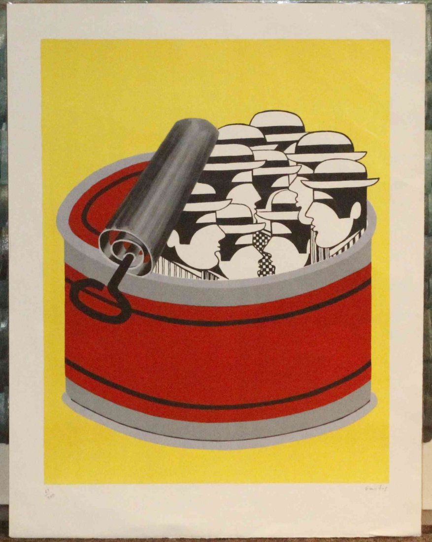 Yannis Gaitis, (Greek, 1923-1984), Can, 1973: Yannis Gaitis (Greek, 1923-1984) Can, 1973 lithograph edition 61/250, signed Gaitis (lower right) 25 1/2 x 19 3/4 inches.