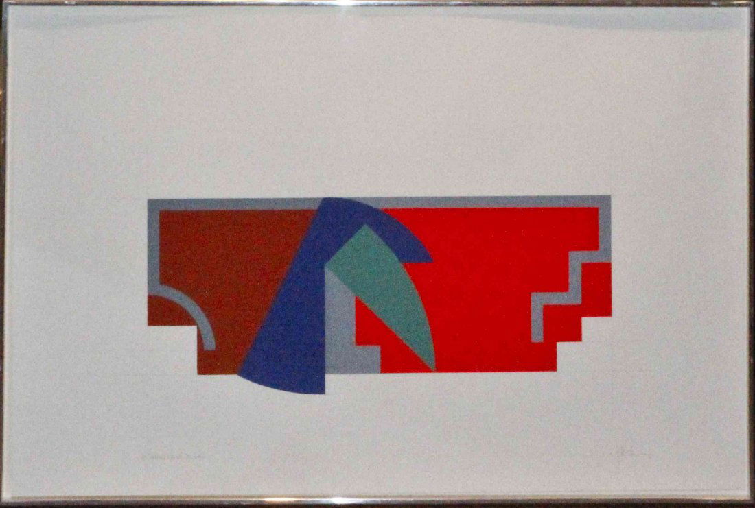 John Pearson, (British, b. 1940), Negatives & Section-J: John Pearson (British, b. 1940) Negatives & Section-"Jase Swing," 1982 mixed media edition 7/20, signed John Pearson and dated (lower right), titled (lower left) 18 x 31 inches.