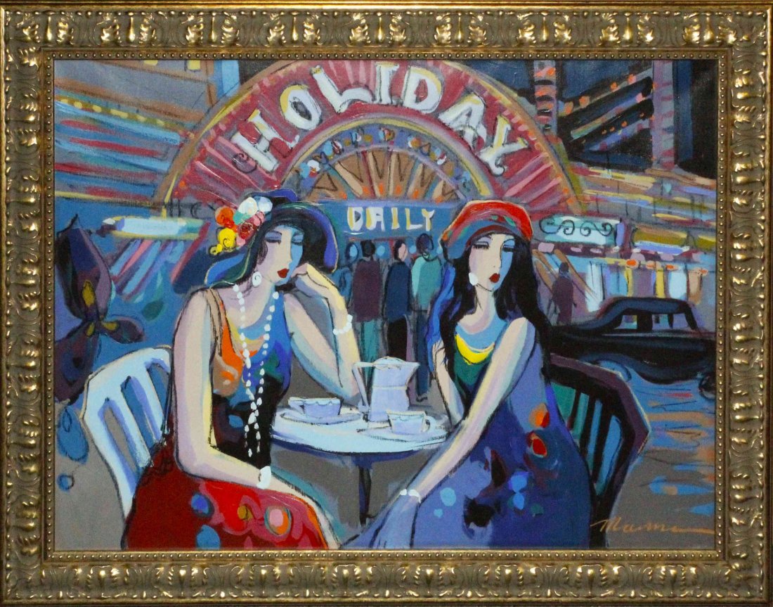 Isaac Maimon, (French/Israeli, b. 1951), Holiday: Isaac Maimon (French/Israeli, b. 1951) Holiday acrylic on canvas signed Maimon (lower right) 29 1/2 x 39 1/2 inches.