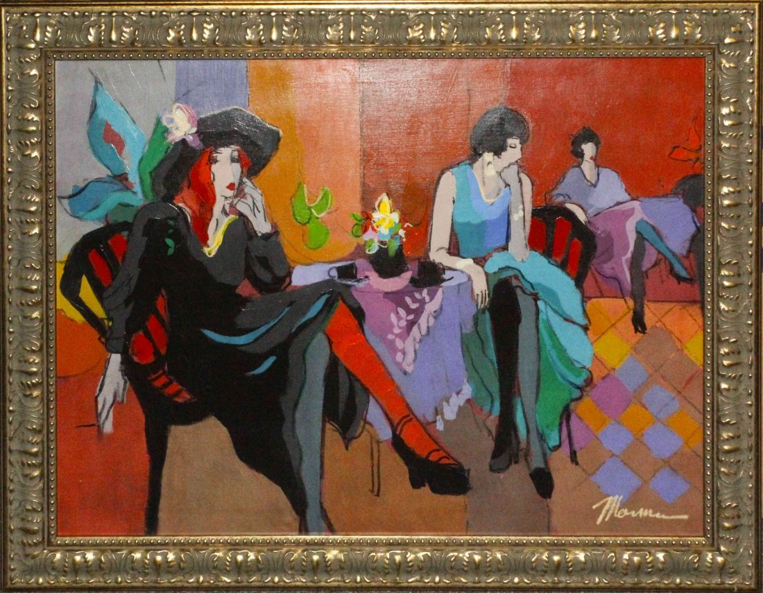 Isaac Maimon, (French/Israeli, b. 1951), Figure Outdoor: Isaac Maimon (French/Israeli, b. 1951) Figure Outdoor acrylic on canvas signed Maimon (lower right) 29 x 39 inches.