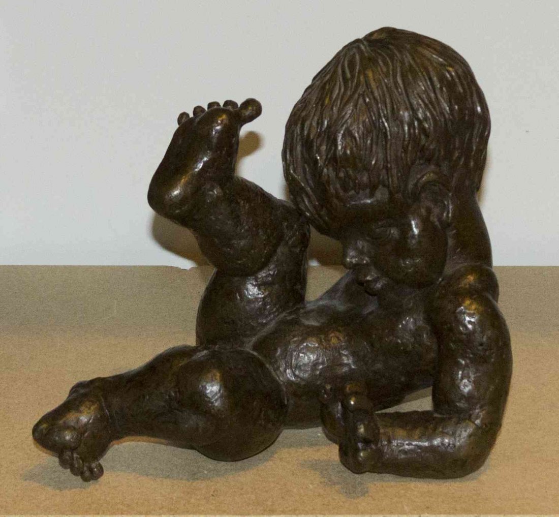 Betty Jacobs, (American, 20th century), Tumbling Baby: Betty Jacobs (American, 20th century) Tumbling Baby bronze 11 1/2 x 12 1/2 inches.