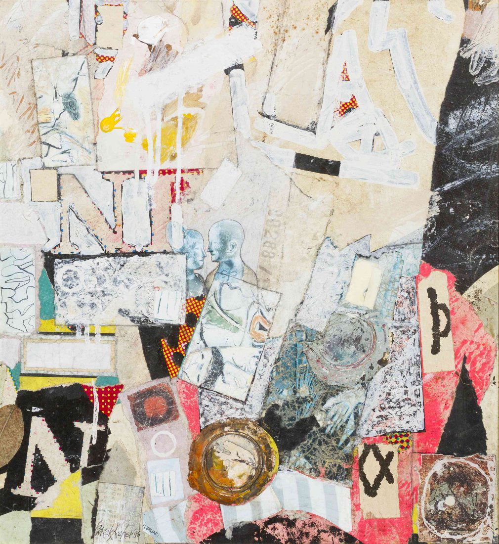 Patrick Archer, (American, 20th century), E.N. Dancers: Patrick Archer (American, 20th century) E.N. Dancers mixed media signed Patrick Archer 96 (lower left) 20 1/2 x 18 3/4 inches.