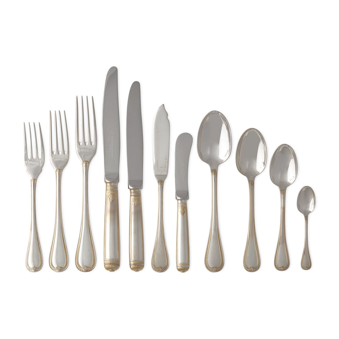 A Christofle Parcel-Gilt Silver Flatware Service (1 of 3)