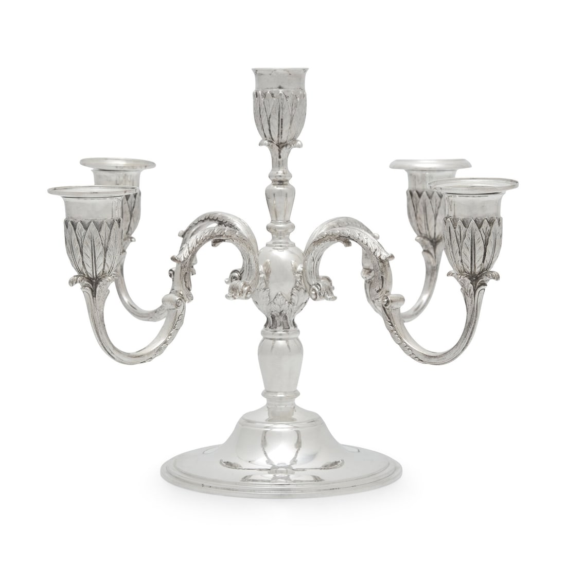 An English Silver Five-Light Candelabrum (1 of 4)