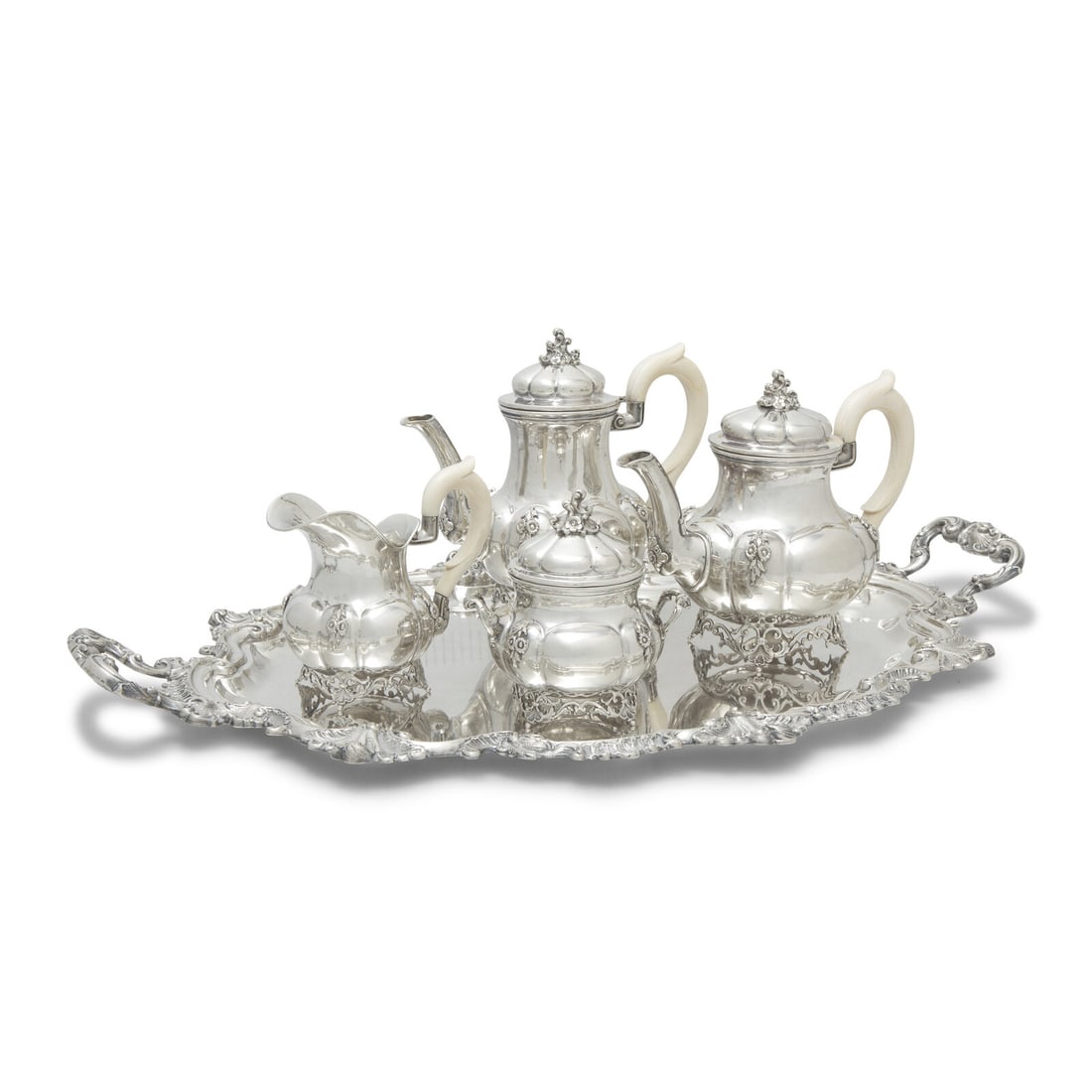 An Italian Silver Five-Piece Tea and Coffee Service (1 of 4)