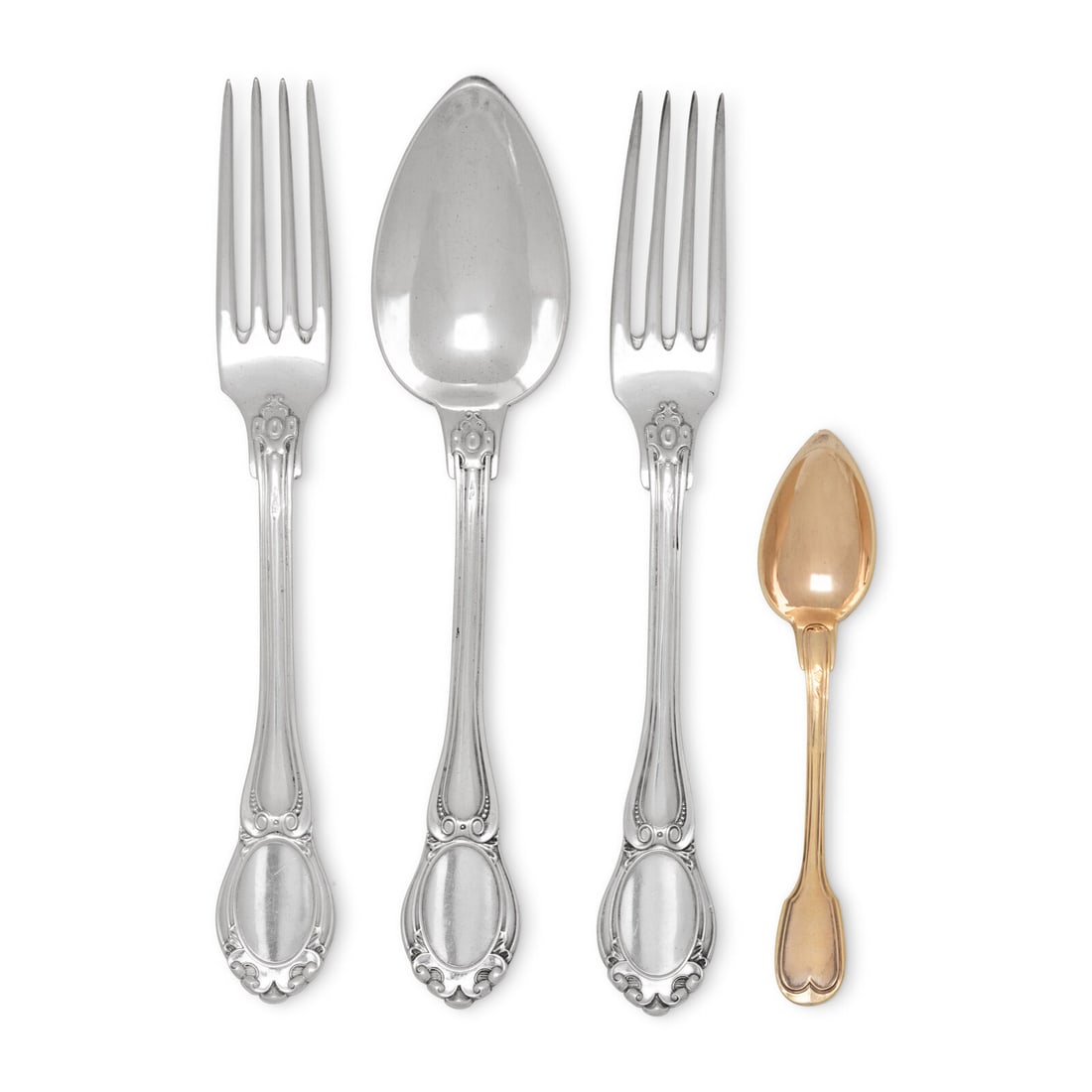 A Collection of French Silver Flatware Articles (1 of 3)