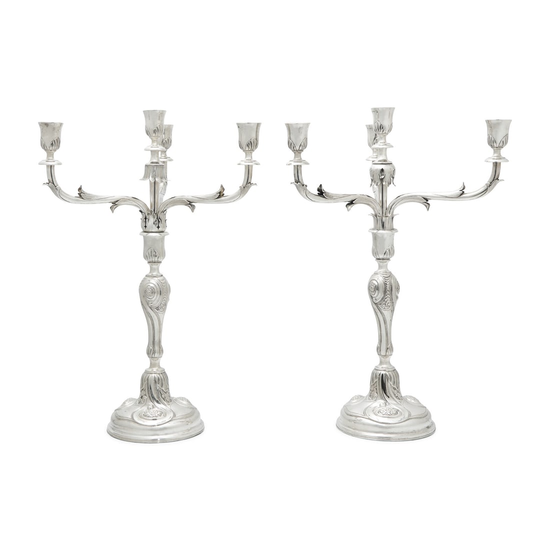 A Pair of Danish Silver Four?-Light Candelabra (1 of 4)