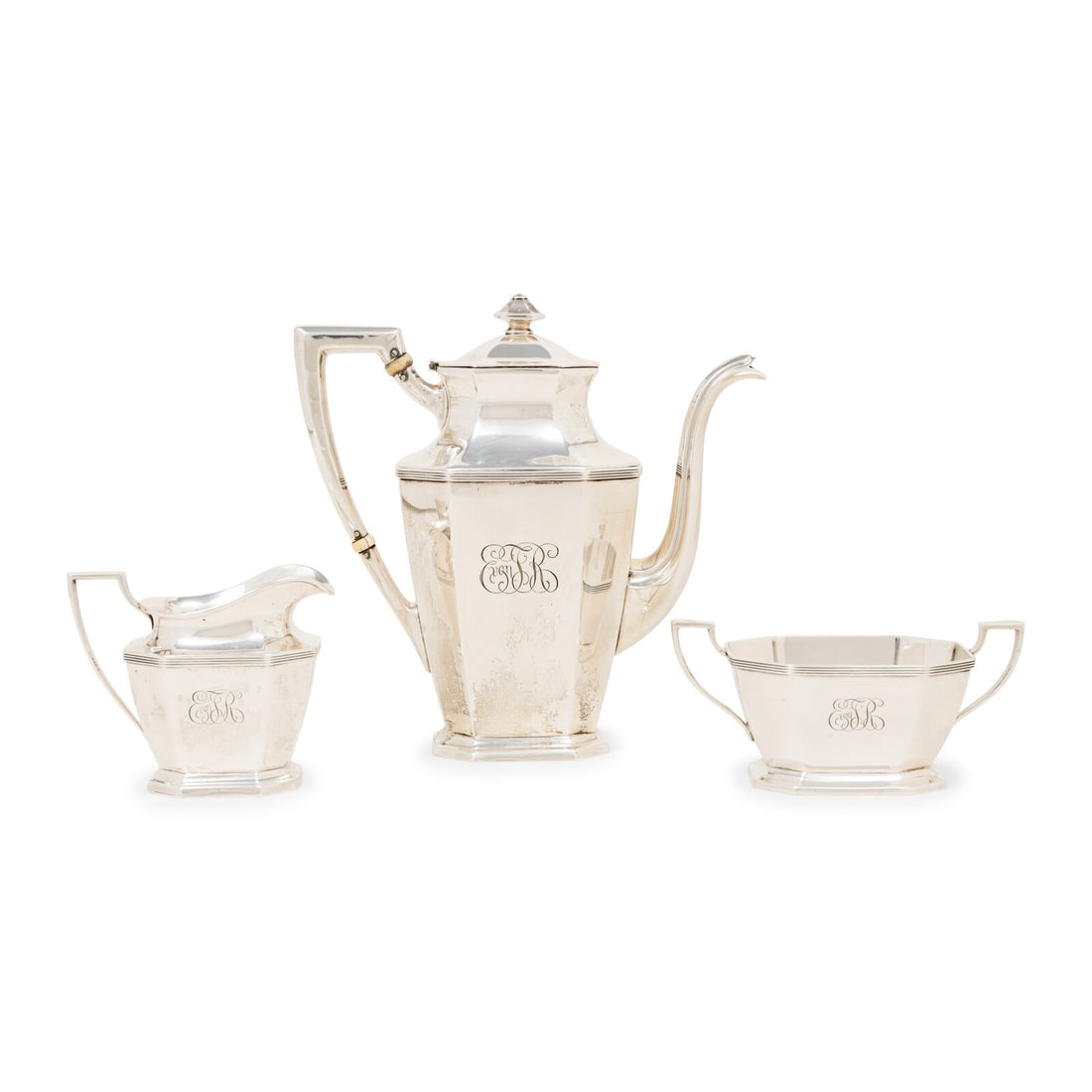 An American Silver Three-Piece Coffee Service (1 of 6)