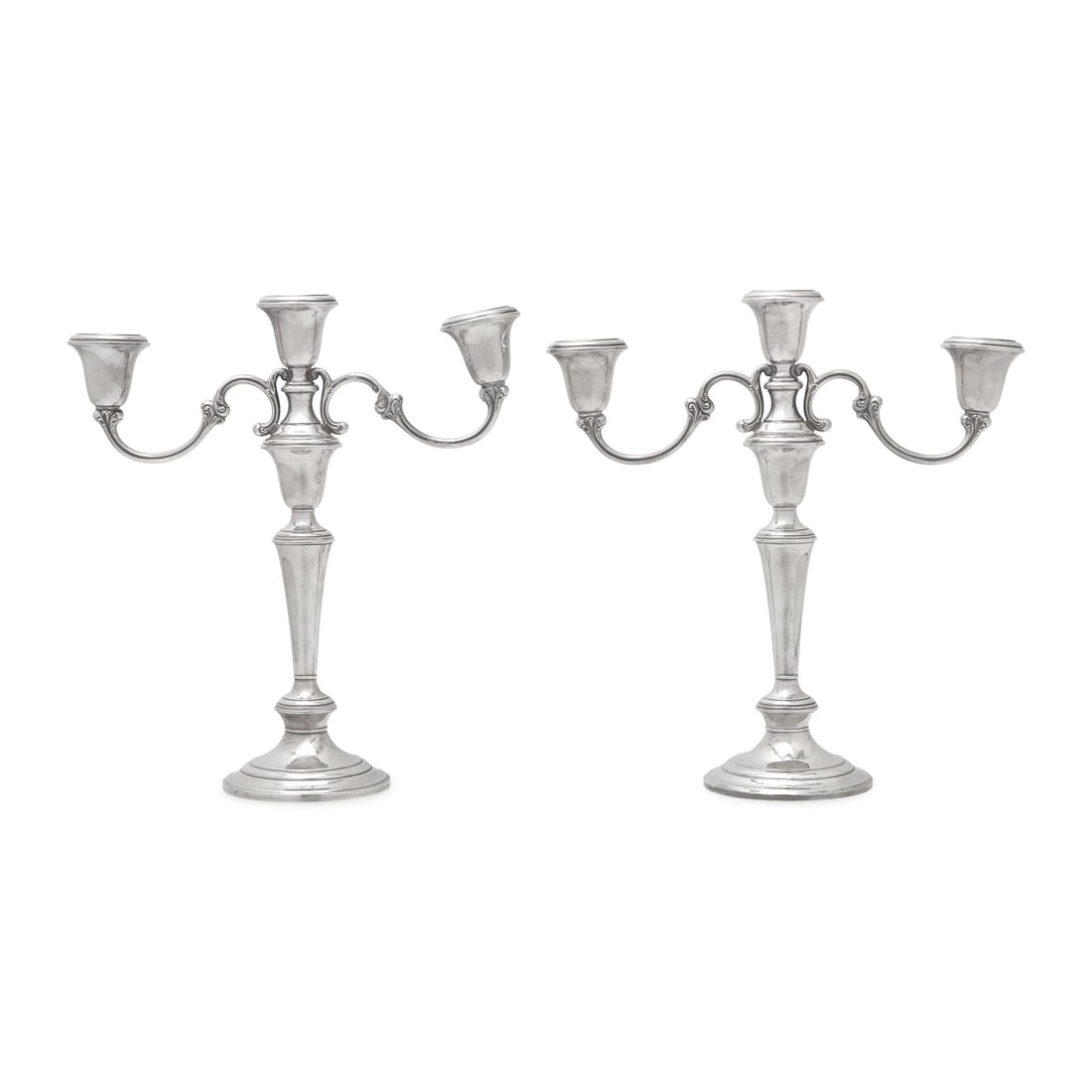 A Pair of American Silver Three-Light Candelabra (1 of 3)