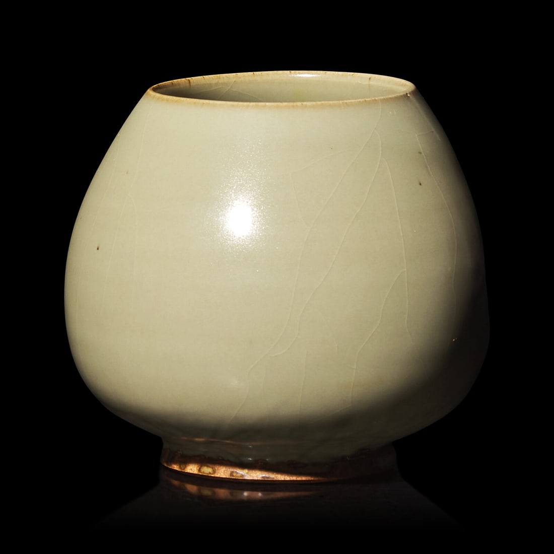 A Chinese Green-Glazed 'Lotus Bud' Vessel, Junyao or Ruzhou Donggou Kilns, Jin Dynasty 金 (1 of 4)