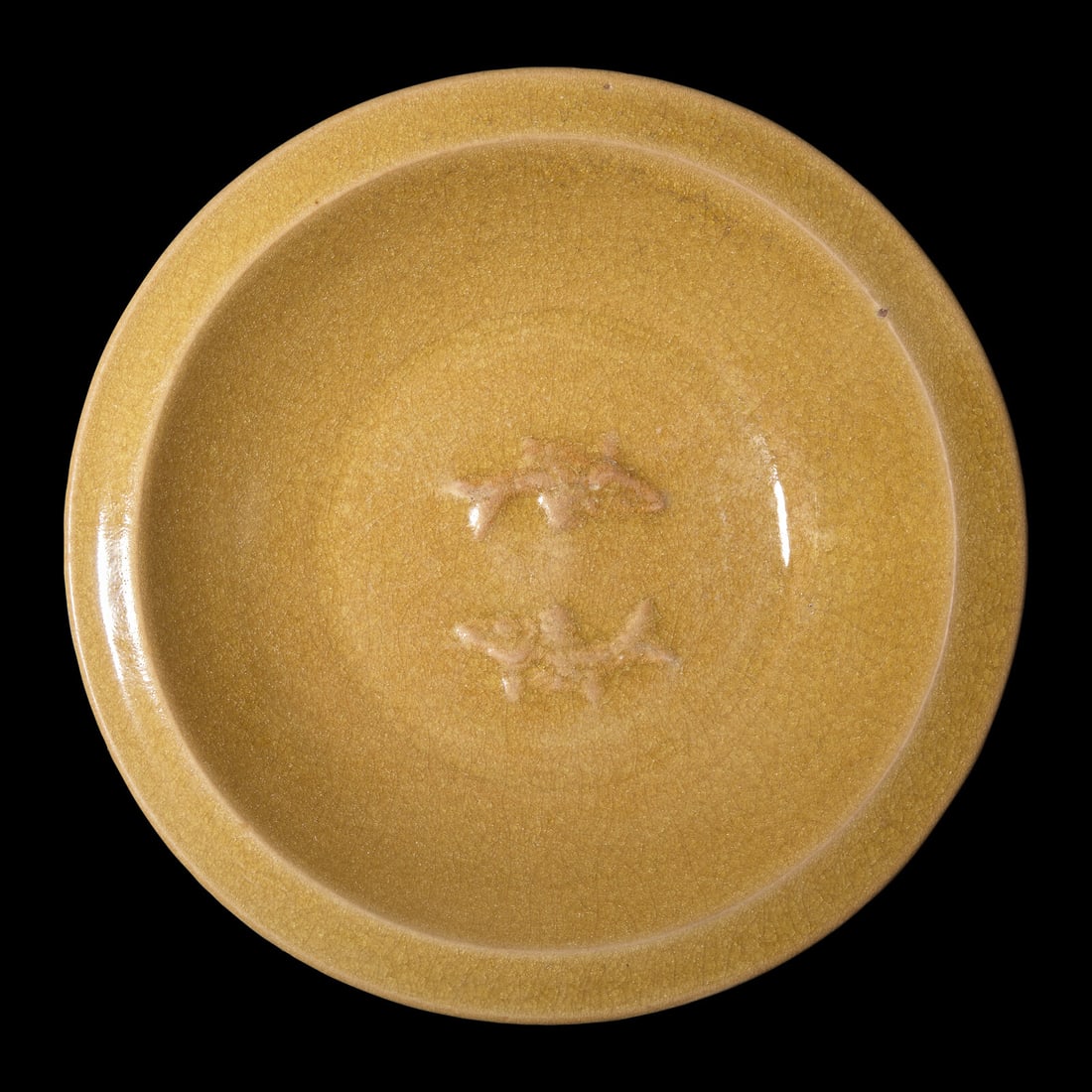 A 'Golden Longquan' or 'Beishoku' Double-Fish Dish, Southern Song to Yuan Dynasty 南宋 (1 of 2)