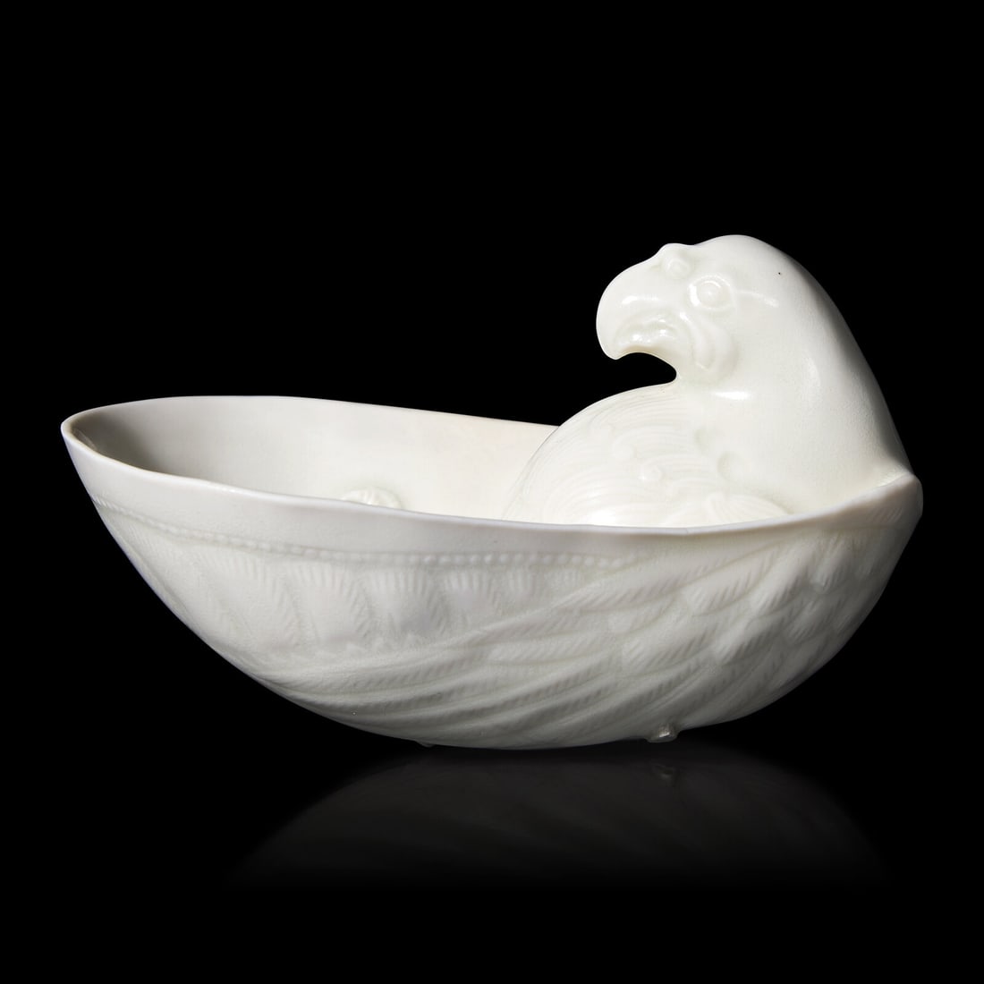 A Chinese Transparent Glazed 'Parrot' Cup, Song Dynasty 宋 白瓷鸚鵡 (1 of 6)