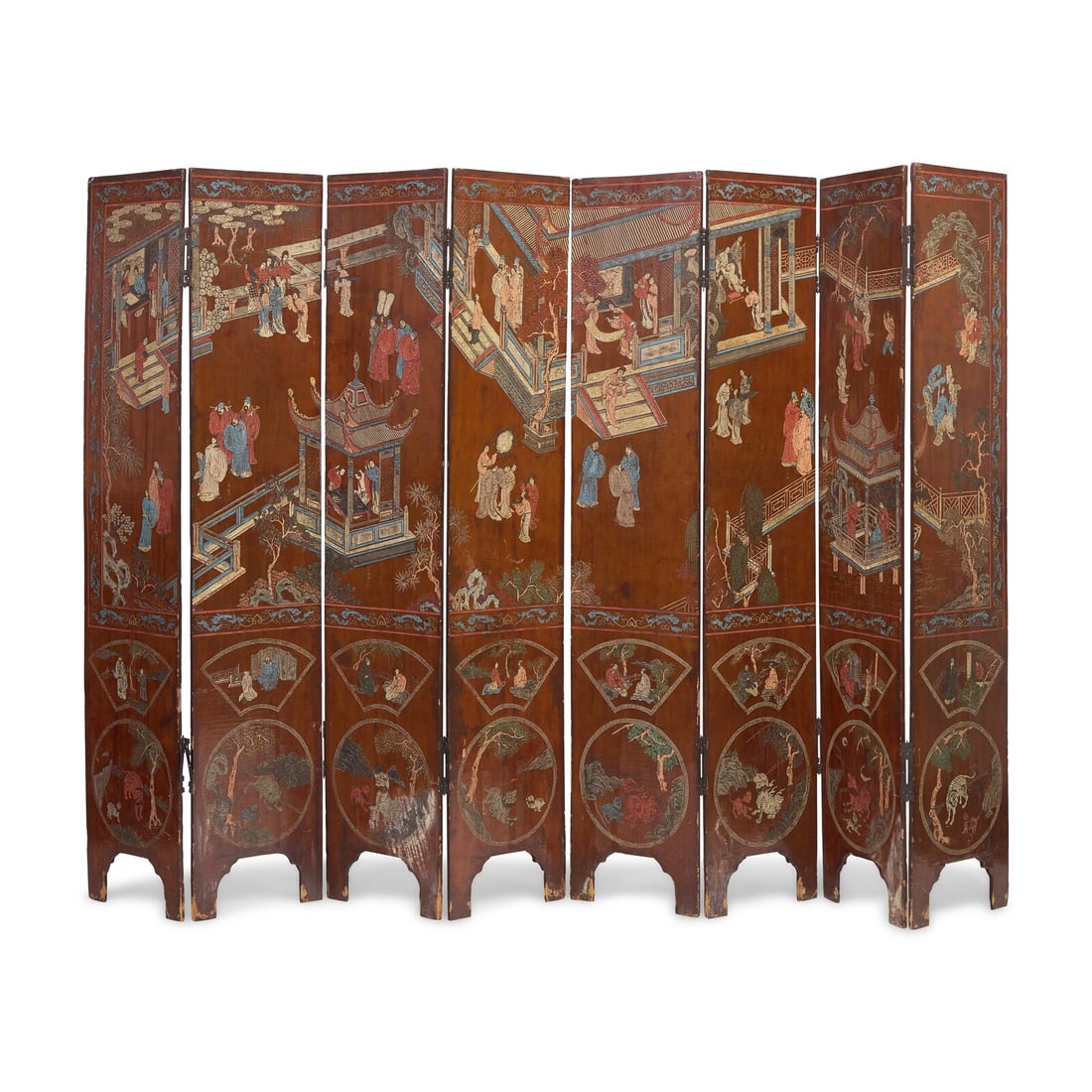 A Chinese Eight-Panel 'Figural' Coromandel Floor Screen, 18th Century 清中期 (1 of 4)