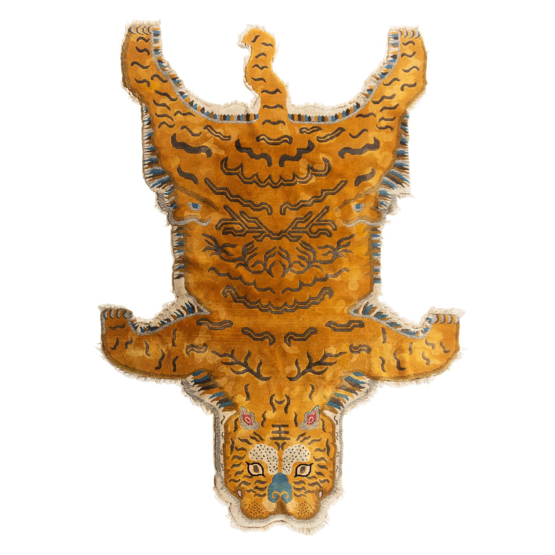 A Tibetan Tiger Rug, 19th Century 十九世紀 藏虎毯 (1 of 2)