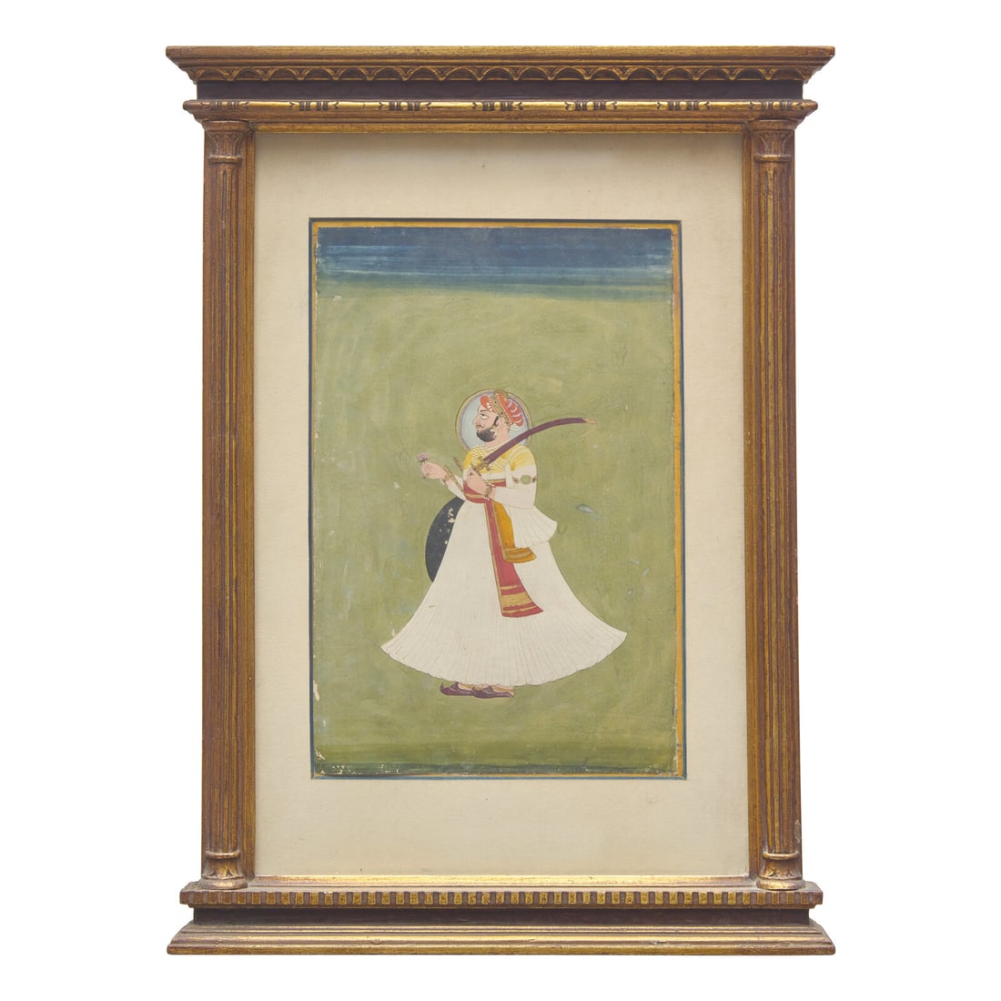 A Portrait of a Maharaja, India, Rajasthan, Jodhpur Style, Second Half of 19th Century 十: A Portrait of a Maharaja, India, Rajasthan, Jodhpur Style, Second Half of 19th Century 十九世紀下半葉 拉賈斯坦齋普爾