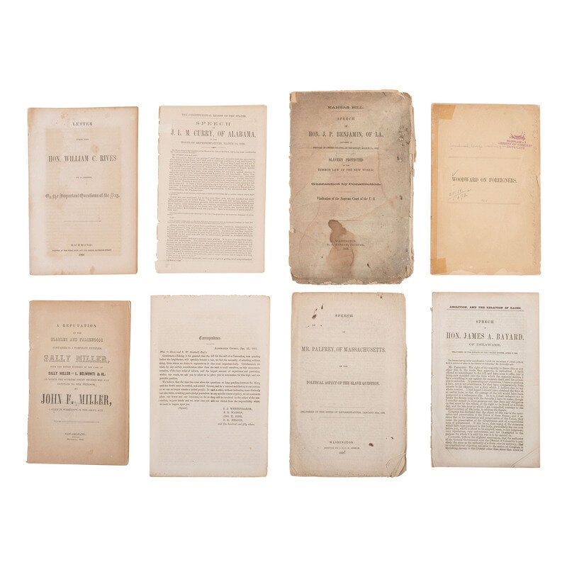 [African Americana] [Abolition] Eight Pre-Civil War Pamphlets: [African Americana] [Abolition] Eight Pre-Civil War Pamphlets (1) “Letter from the Hon. William C. Rives to a friend On the Important Questions of the Day”, Richmond: Whig Book and Job Off