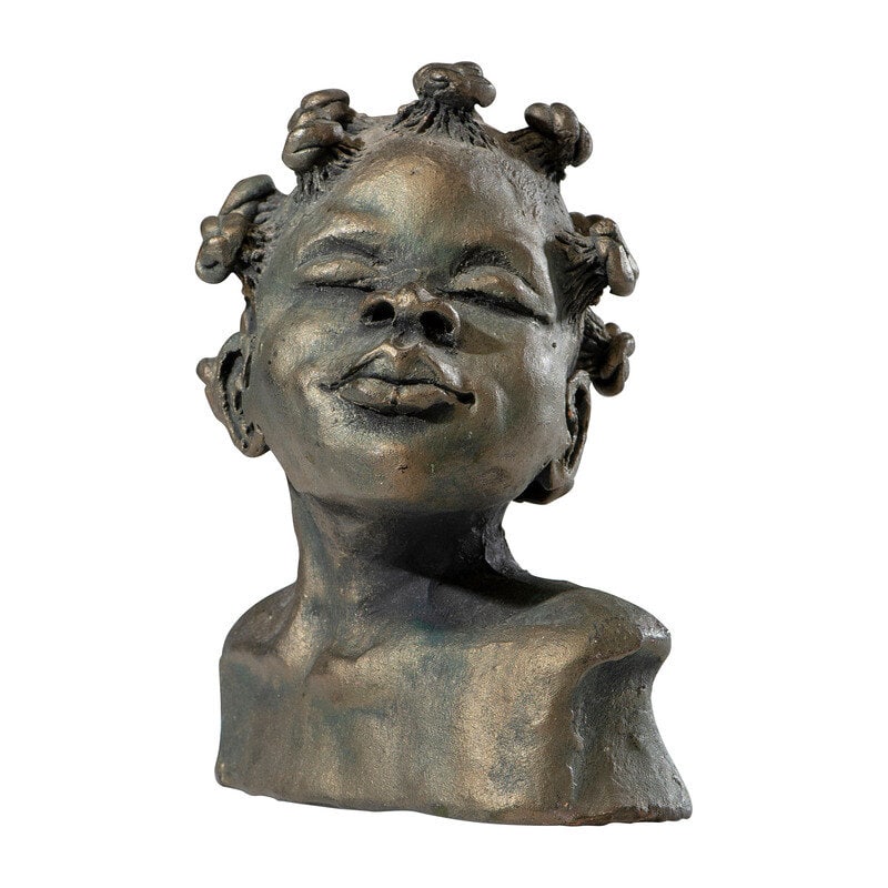 [African Americana] Bust Sculpture of a African American Female Subject  - 2