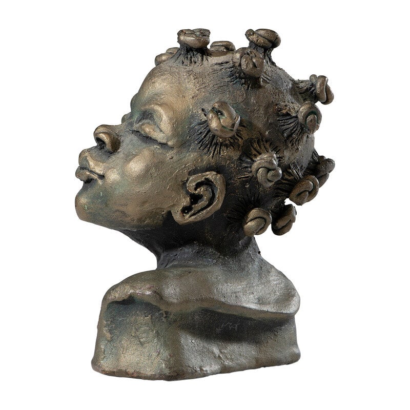 [African Americana] Bust Sculpture of a African American Female Subject  - 3