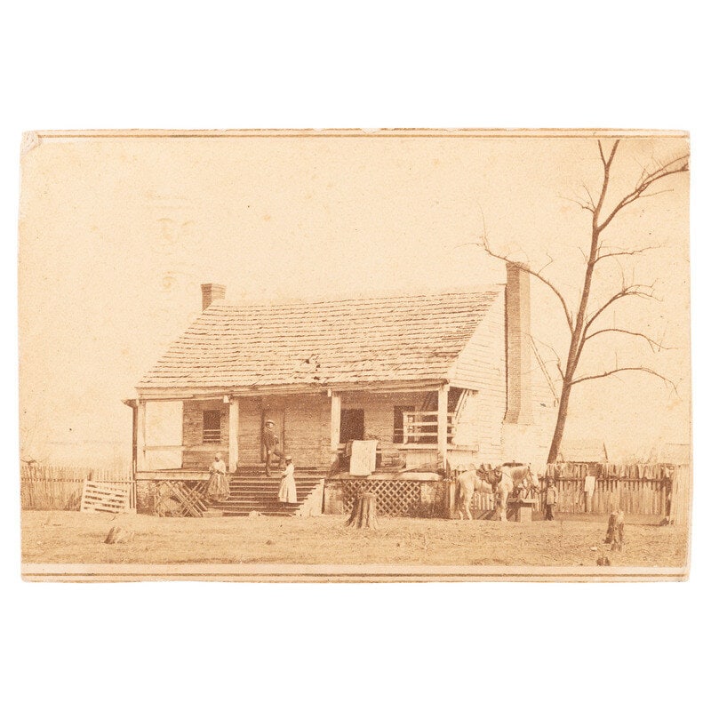 [African-Americana] Group of Photographs of African American Subjects incl. Carte de Visite of Overs: [African-Americana] Group of Photographs of African American Subjects incl. Carte de Visite of Overseer's Quarter and Domestic Workers Lot comprised of a selection of images featuring African