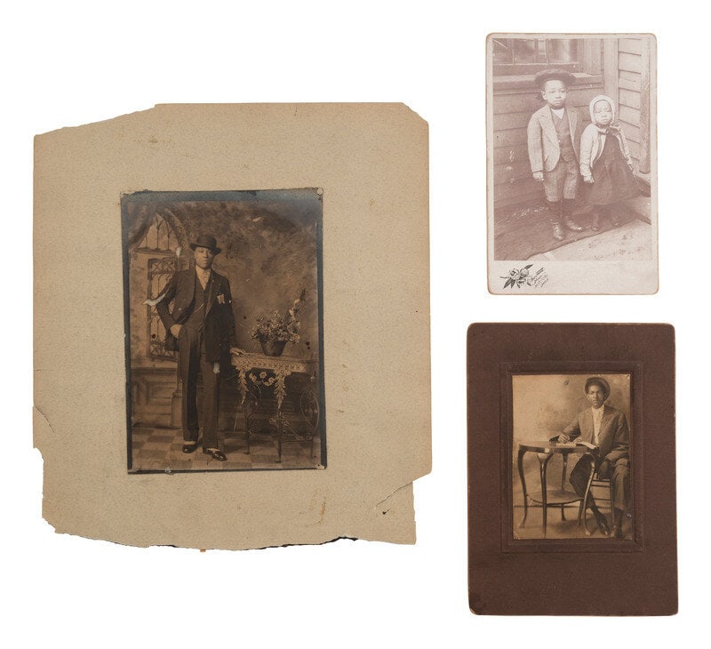 [African Americana] Group of 6 Photos of African American Subjects, incl. Graduates. Late 19th-early: [African Americana] Group of 6 Photos of African American Subjects, incl. Graduates. Late 19th-early 20th century Together, 6 photographs of African American subjects of varying ages dating from