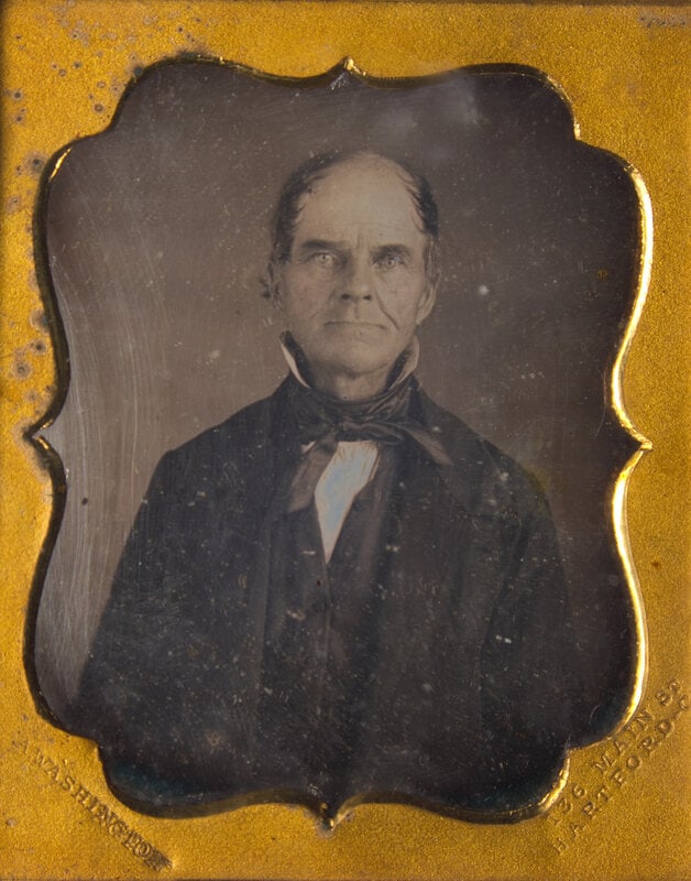 [African Americana] Washington, Augustus. Sixth Plate Daguerreotype Portrait of a Man (1 of 2)