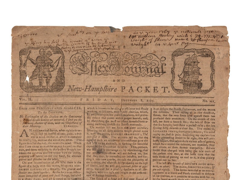 [American Revolution] The Essex Journal and New Hampshire Packet, December 5, 1775 - 2