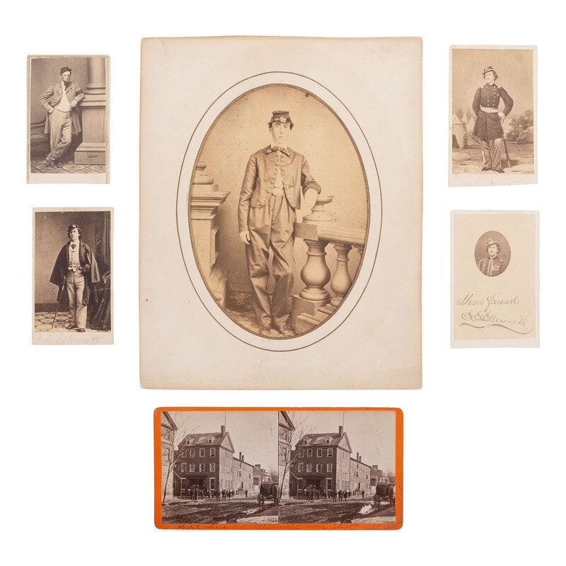 [Civil War] (Ellsworth, Elmer) Photographs of Ellsworth and Related Subjects, incl. Noah Farnham and: [Civil War] (Ellsworth, Elmer) Photographs of Ellsworth and Related Subjects, incl. Noah Farnham and Marshall House 6 photographs. Images in varying conditions though most feature some toning an