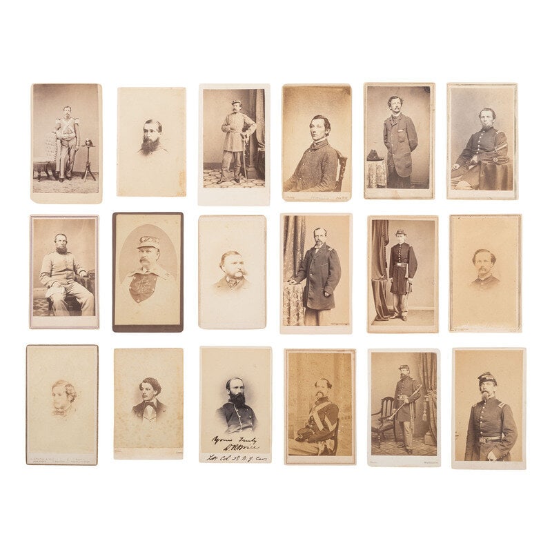 [Civil War] Group of 35 Carte de Visites of Union Soldiers from New York and New Jersey: [Civil War] Group of 35 Carte de Visites of Union Soldiers from New York and New Jersey 35 CDVs of soldiers from New York and New Jersey, some subjects identified. The following