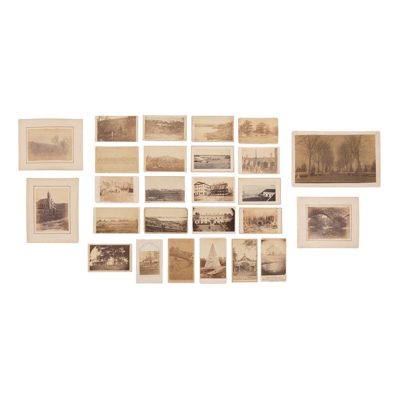 [Civil War] Group of 29 Carte de Visites and Cabinet Cards of Forts, Military Headquarters, Cemeteri (1 of 2)