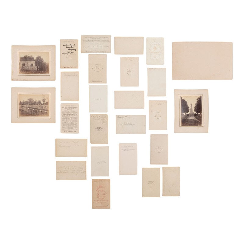 [Civil War] Group of 29 Carte de Visites and Cabinet Cards of Forts, Military Headquarters, Cemeteri - 2