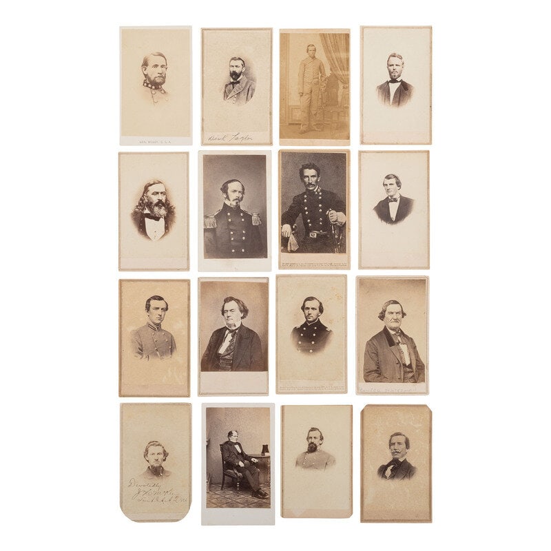 [Civil War] Group of 16 Carte de Visites of Confederate Officers and Other Personalities.: [Civil War] Group of 16 Carte de Visites of Confederate Officers and Other Personalities. 16 CDVs of Confederate army and naval officers and enlisted men, including photographs from life and portraits
