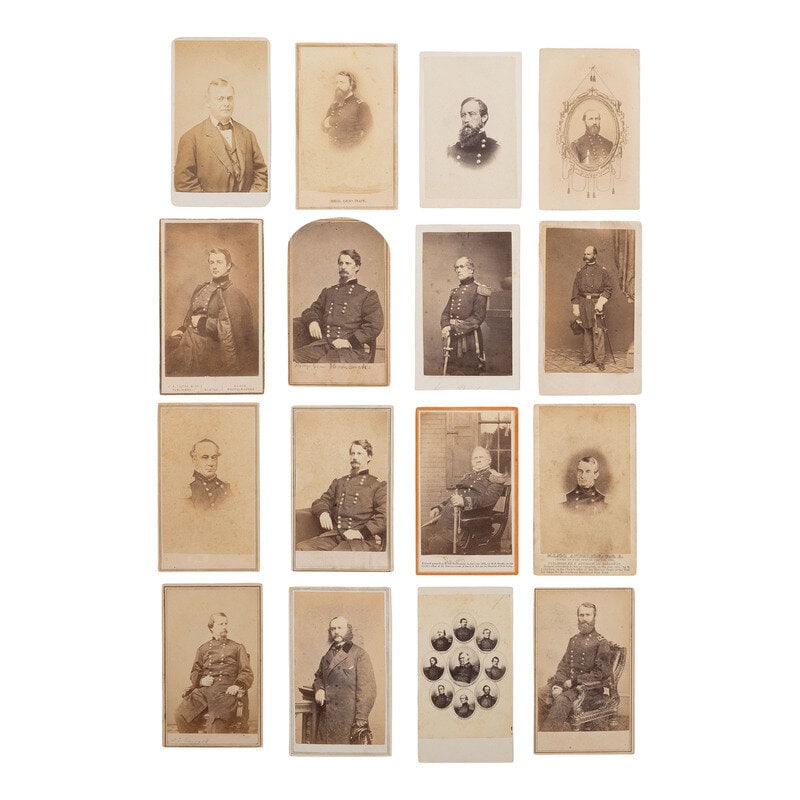 [Civil War] 31 Carte de Visites of Union generals, incl. McPherson, Sheridan, and Burnside : [Civil War] 31 Carte de Visites of Union generals, incl. McPherson, Sheridan, and Burnside 31 CDVs, varying degrees of toning and spotting, wear and soiling. Some mount corners trimmed. Generally
