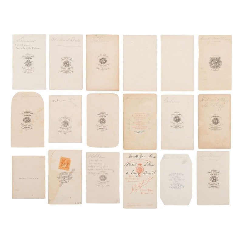 [Civil War] Group of 16 Carte de Visites of Confederates, incl. Generals and Politicians.  - 2
