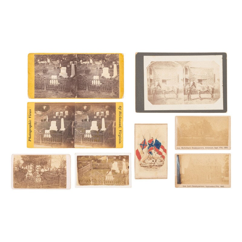 [Civil War] Eight Carte de Visites and Stereoviews of Confederate Landmarks (1 of 2)