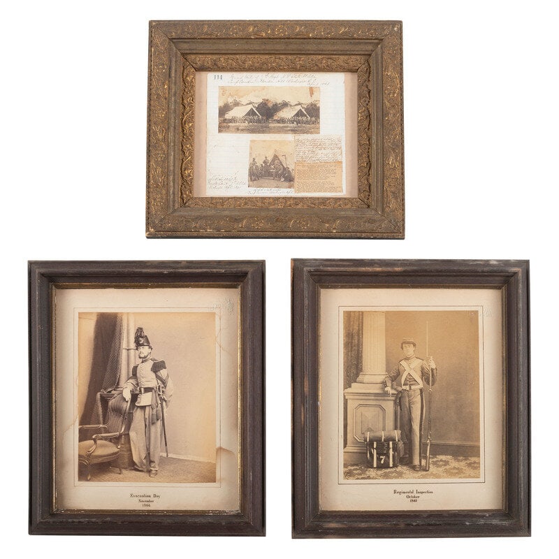 [Civil War] Group of 10 Photographs of Members of the 7th New York State Militia. : [Civil War] Group of 10 Photographs of Members of the 7th New York State Militia. Lot comprised of 10 photographs, most showing members of the 7th New York State Militia. Images in varying