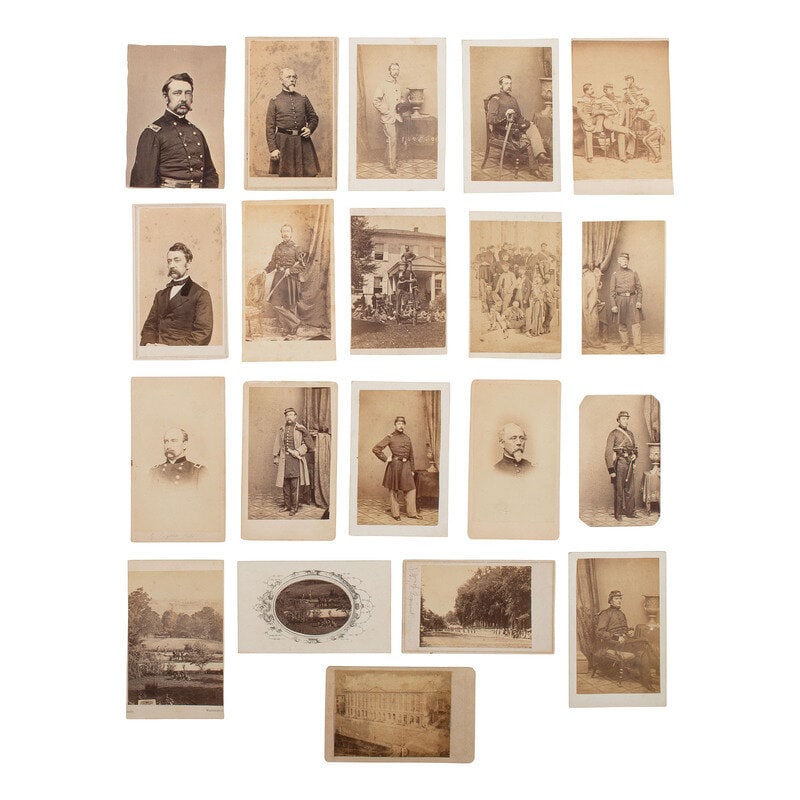 [Civil War] Group of 20 Carte de Visites of the 7th New York State Militia, incl. Marshall Lefferts. (1 of 2)