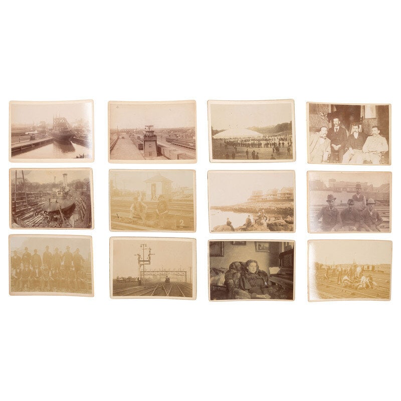[Early Photography] American Cities and Towns Documented in approx. 100 photographs, incl. Boston : [Early Photography] American Cities and Towns Documented in approx. 100 photographs, incl. Boston Lot comprised of approx. 100 photographs ranging in size from 2 1/4 x 3 3/4 in. to 7 x 8 1/2 in., doc