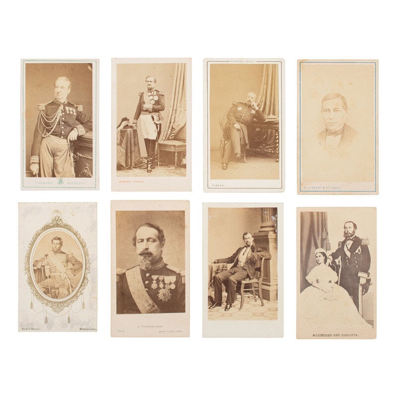 [Early Photography] Group of 24 Carte de Visites of the Subjects in the Second Mexican Empire: [Early Photography] Group of 24 Carte de Visites of the Subjects in the Second Mexican Empire 24 CDVs of royalty, politicians, military leaders, and civilians associated with the Second Mexican Empire