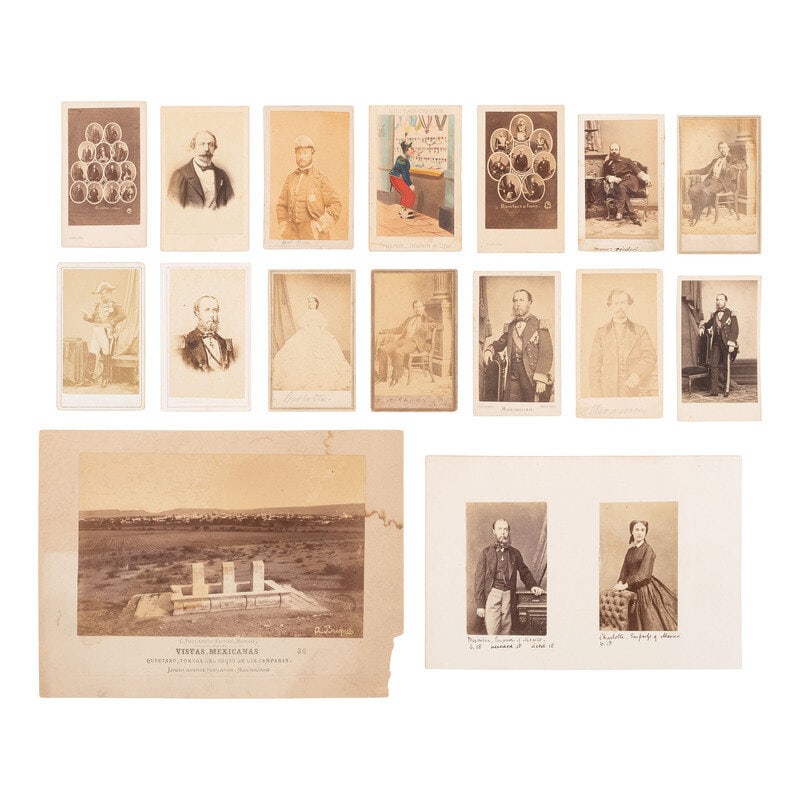 [Early Photography] Group of 18 Photographs of Subjects from the Second Mexican Empire (1 of 5)
