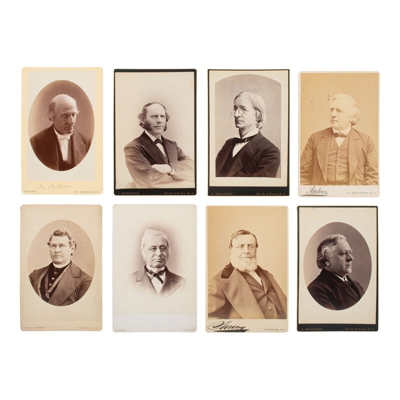 [Early Photography] Group of 35 Photographs of Clergy, incl. H.W. Bellows and T. Talmage.: [Early Photography] Group of 35 Photographs of Clergy, incl. H.W. Bellows and T. Talmage. Lot comprised of 35 photographs, including CDVs and cabinet cards of members of the clergy, many identified in