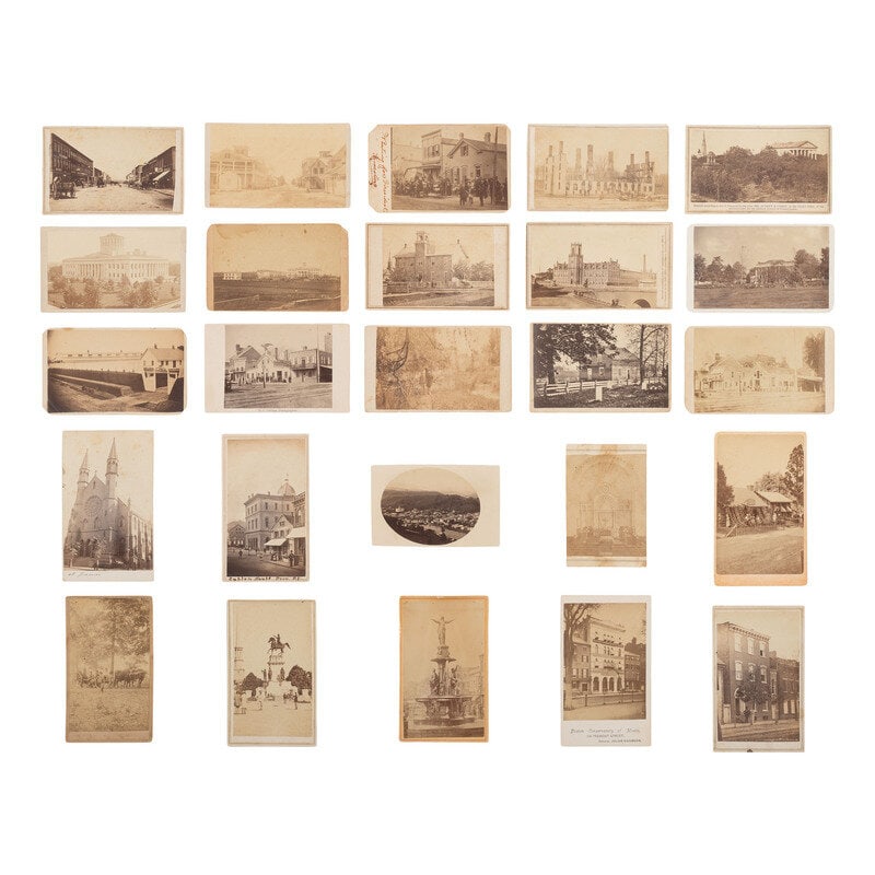 [Early Photography] Group of 25 Carte de Visites of U.S. Landmarks, Monuments, and Scenic Views  (1 of 2)