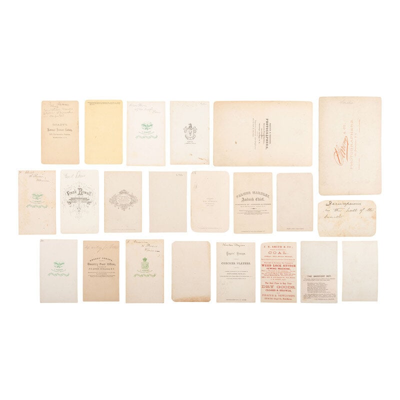 [Early Photography] Group of 22 Carte de Visites and Cabinet Cards of Artists and Works, incl. Hiram - 2