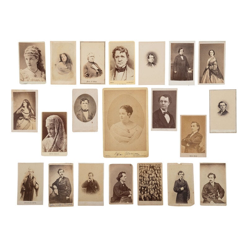 [Lincoln, Abraham] Group of 21 Photographs of John Wilkes Booth, His Family, and Potential Love Inte (1 of 1)