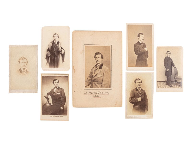 [Lincoln, Abraham] Group of Seven Photographs of John Wilkes Booth  (1 of 2)